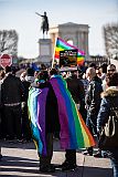 26 JANVIER 2013 / MONTPELLIER / HERAULT / FRANCE / LANGUEDOC / MANIFESTATION POUR MARIAGE GAY HOMOSEXUEL LESBIAN / ALAIN SCHERER